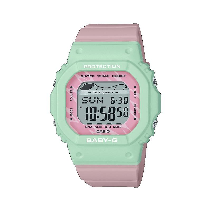 

Casio Baby-G Women s Resin 100M Water Resistant Shock Resistant Alarm Quartz Watch BLX-565-3 зелёный