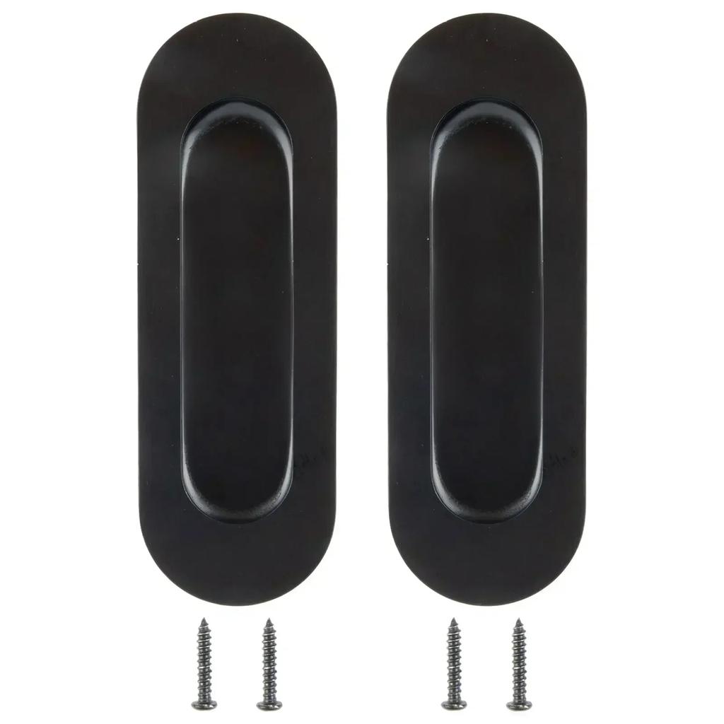 Screws Door Handle 120*40mm 2pcs Brushed Silver Door Handles For Commercial For Residential Home Knobs Cabinet High Quality