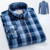 BRUST S-4XL Baumwolle Herren Neu Kariertes Langarmhemd Frühling Baumwolle Freizeithemd Slim Fit Zoll Hemd