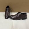 Men Dress Shoes Lace-Up Leather Shoes British Pointed Toe Office Oxford Shoes Wedding Party Flats Handmade Business Formal Shoe
