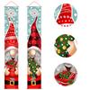 Cross-border new Christmas decorative door curtain creative cartoon faceless old man decoration couplet hanging flag crowning Christmas