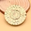Portable Brass Precision Compass & Rotatable Eight Trigrams Gyroscope Ornament for Travel and Home