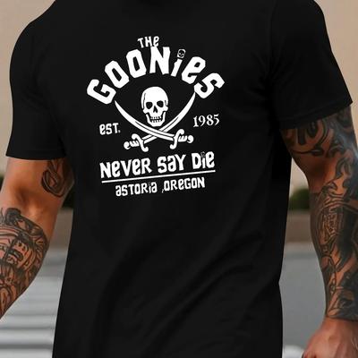 Unisexs Summer Casual Loose Goonies Graphic Printed Tshirt Trend Round Neck Short Sleeved Top Fashion Unisex Clothes