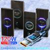 Cablu USB tip C de 120W cu afișaj LED Cabluri de încărcare super rapidă USB A/USB C la cablu de date tip C pentru iPhone Samsung Xiaomi