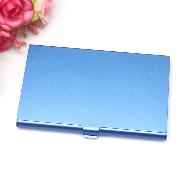 Colorful High-value Luxury Aluminum Flip Cover Business Card Box, Portable, Fashionable and Simple Business Card Box