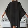 Summer Loose Cardigan Sun Protection Sarong Woman Bikini Cover-up Swimsuit Solid Beachwear Cover-Ups Swimwear Women Kimono Dress