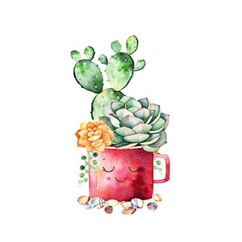 

5D круглая алмазная живопись суккулентные растения Алмазная вышивка полная круглая мозаика цветы ручной работы украшение дома Full Round 20x30CM