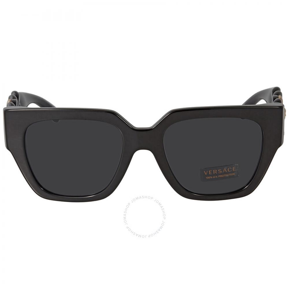 Versace Dark Grey Square Ladies Sunglasses Ve4409 Gb1 87 53