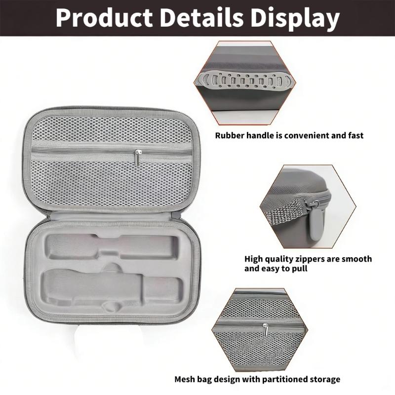 Impact Resistant Storage Bag For Pocket 3 Action Camera Box Carrying Bag With Inner Compartments Light Construction