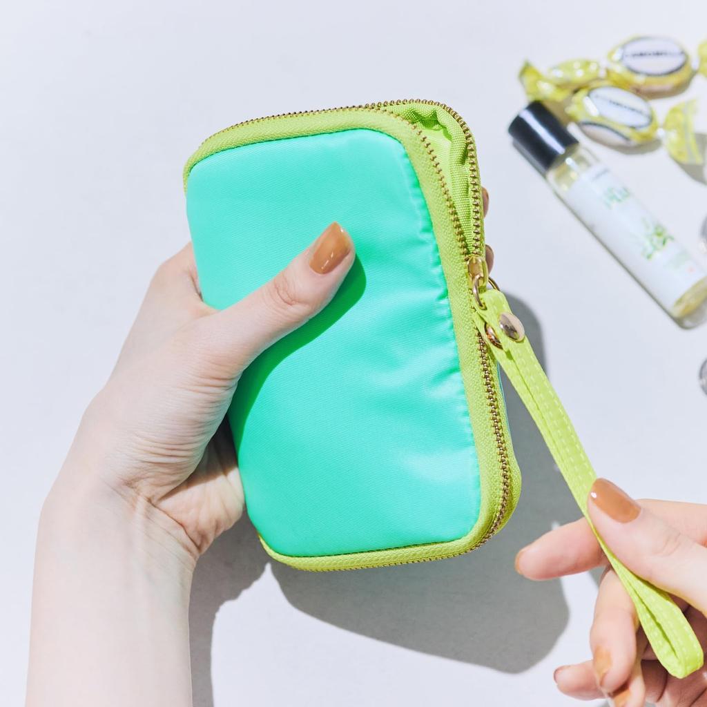 Hobonichi Drawer Pouch Lime Pocket/Aqua