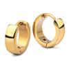 New in Trendy Minimalist Stainless Steel Hoops Ear Piercings Earrings Round for Men Woman Waterproof Vintage Jewelry Decoration