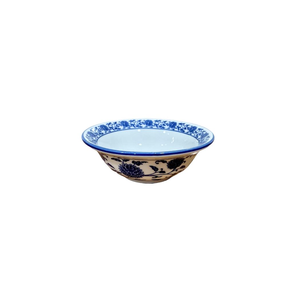Blue and White Porcelain Winged Rice Bowl, Small Farmhouse Style Tableware, Oil Dish, Dipping Sauce Bowl.