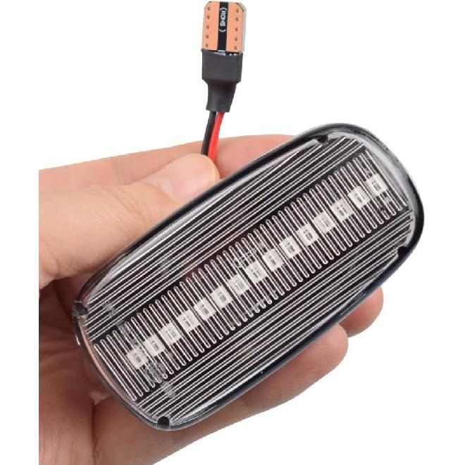 Turn Signal Lamp Led Front Fender Side Marker Light Compatible with Lexus IS200 IS300 LS430 To-yo-ta RAV4 Prius Kluger Crown Wish (Crystal)