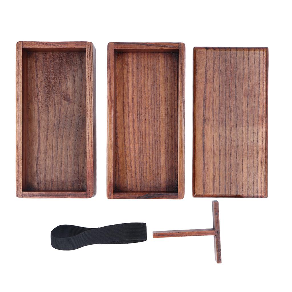 Rectangular Stackable 2 Layer Lunch Box Natural Wooden Bento Box Sushi Food Container Kitchen