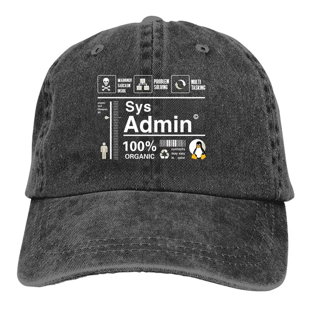 Linux Kit Infografik Sys Admin Pinguin Baseballkappe Herren Hüte Damen Visor Schutz Snapback Computer CPU Kern Kappen