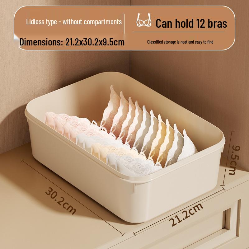 Transparent Intimate Apparel Organizer with Compartments and Lid