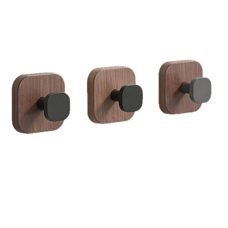 Walnut Grain No-Drill Suction Cup Hook for Kitchen & Home