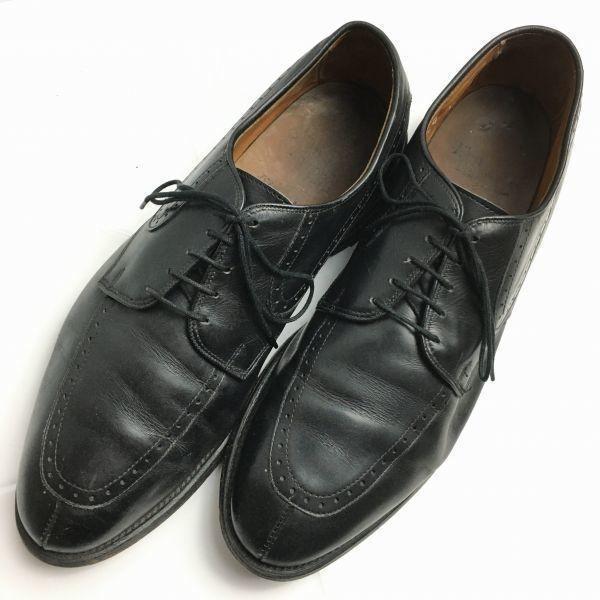 1980s-90s Vintage Allen Edmonds Kingsley U-Tip Business Shoes Black size 11D 28.5-29.5 Men's(USED)