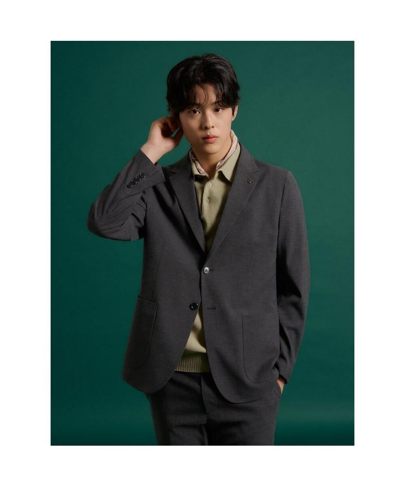 Beanpole Men Seersucker Pattern Setup Jacket Ash