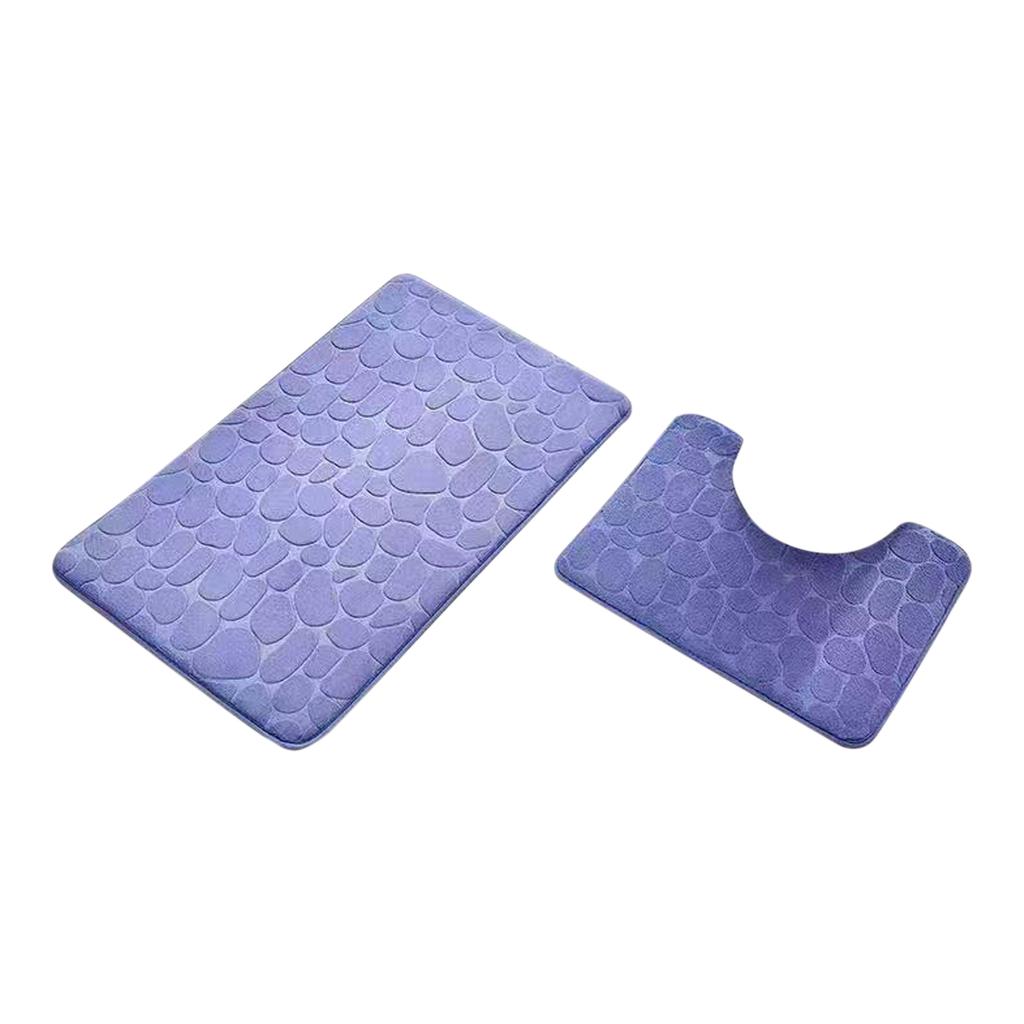 Small Stone Coral Fleece Floor Mat, Solid Color, Easy To Maintain, Bathroom Floor Mat, Bathroom Mat, Cross