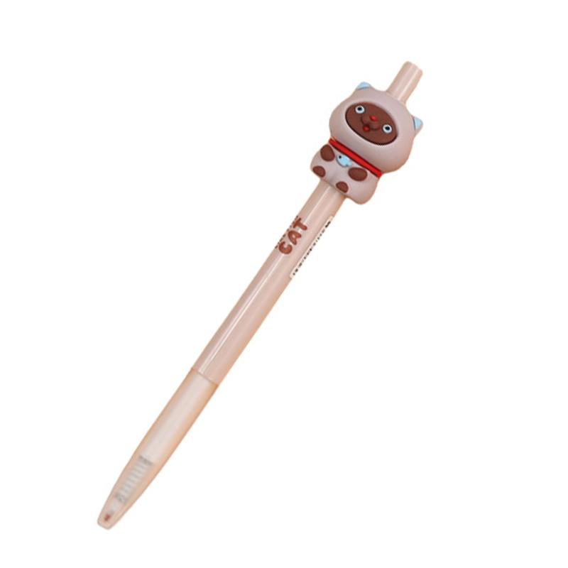 

1 шт. канцелярские принадлежности милый счастливый кот питомец мультфильм гелевая ручка школьные модные офисные принадлежности ручка Ink Color:Blue