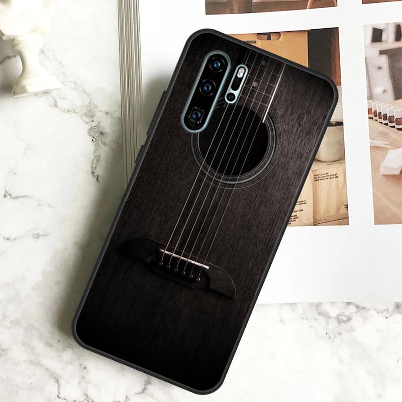 Vintage Music Guitars For Huawei Nova 12i 12s 11i 8i Y73 Y72 Y61 Y91 Y90 Y70 Y60 9 10 SE P30 P40 Lite P60 Pro Case