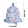 Cartoon Nylon School Bags Capybara Large Capacity Backpack Travel Shoulders Knapsack Children