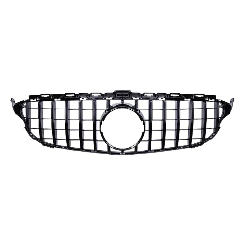 2015-2018 GT Grilles For Mercedez Bens C Class W205 Front Bumper Grille Sliver/Gloss Black Car Accessories