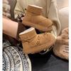 Fashion Classic Thick Fluffy Women's Snow Boots Comfortable Warm Ankle Boots Women's 2024 New Winter Women's Plush Casual Shoes