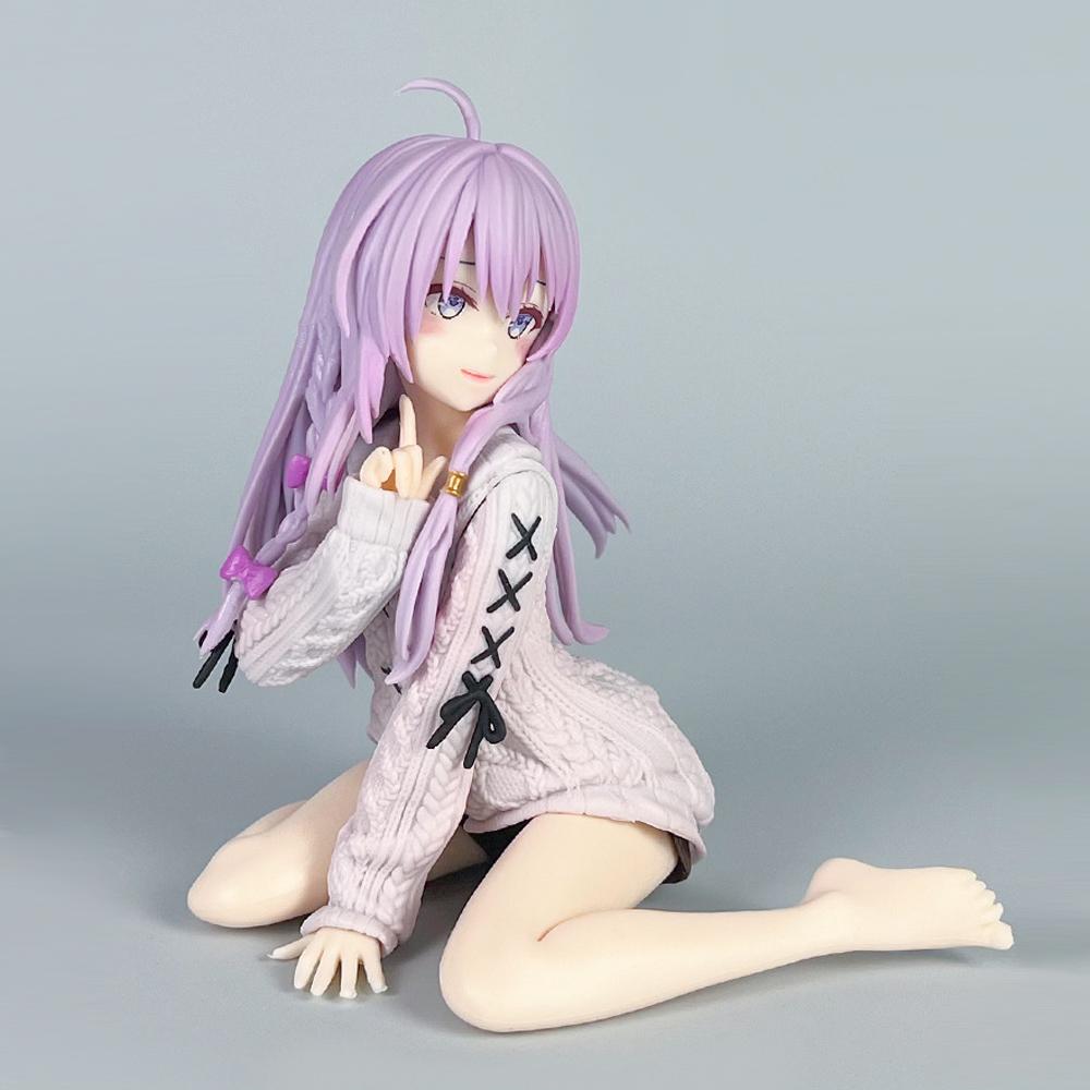 14cm Elaina die Reise der Elaina Anime Figur Strickkleid Hexe Elaina Actionfigur PVC Sammelmodell Puppe Spielzeug für Weihnachtsgeschenke