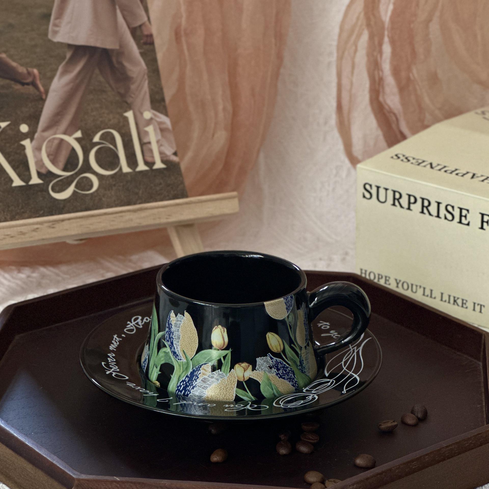 Garden Ceramic Cup and Saucer Set - One Cup, One Saucer 230ml
