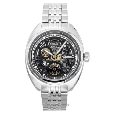 The Wrangler Stainless Steel Black Skeleton Dial Automatic I16901 Men's Watch