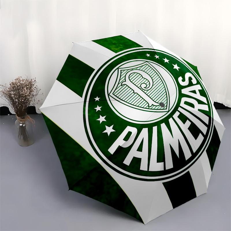Palmeiras, Badge- Automatic Opening and Closing, 8-rib Structure Portable Umbrella, Suitable for Men and Women in All Seasons - Perfect Gift