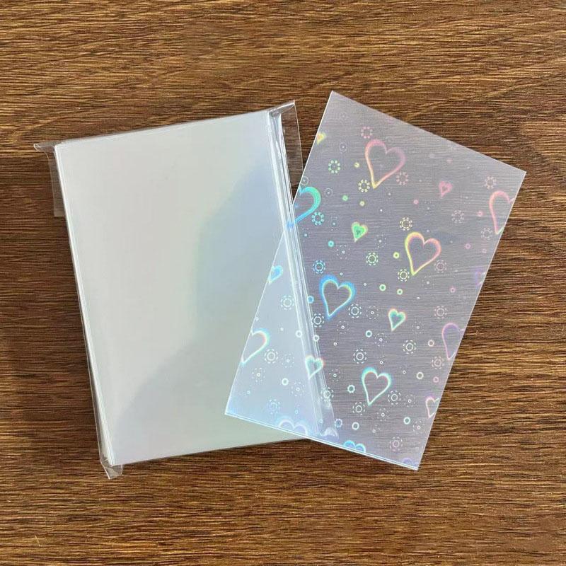 50Pcs 65*90MM Little Stars Laser Flashing Card Sleeves Protector Clear Protector Cards Photocard Protector Film