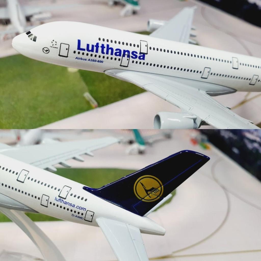 Lufthansa Airbus A380 Diecast Alloy Model Airplane, 16cm - Ready-to-Display Collectible