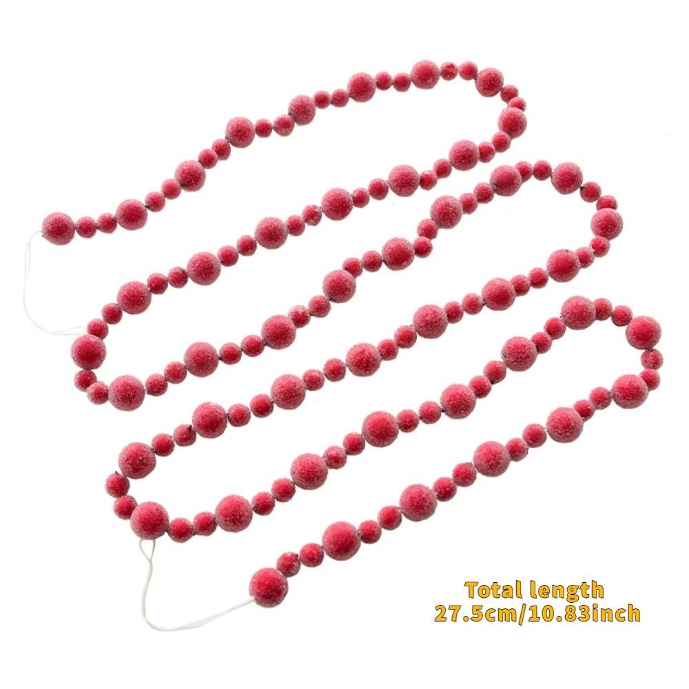 Realistic Red Berry Garland Decorative Christmas Bead Chain Red Berry Pendant  Gift Wrapping