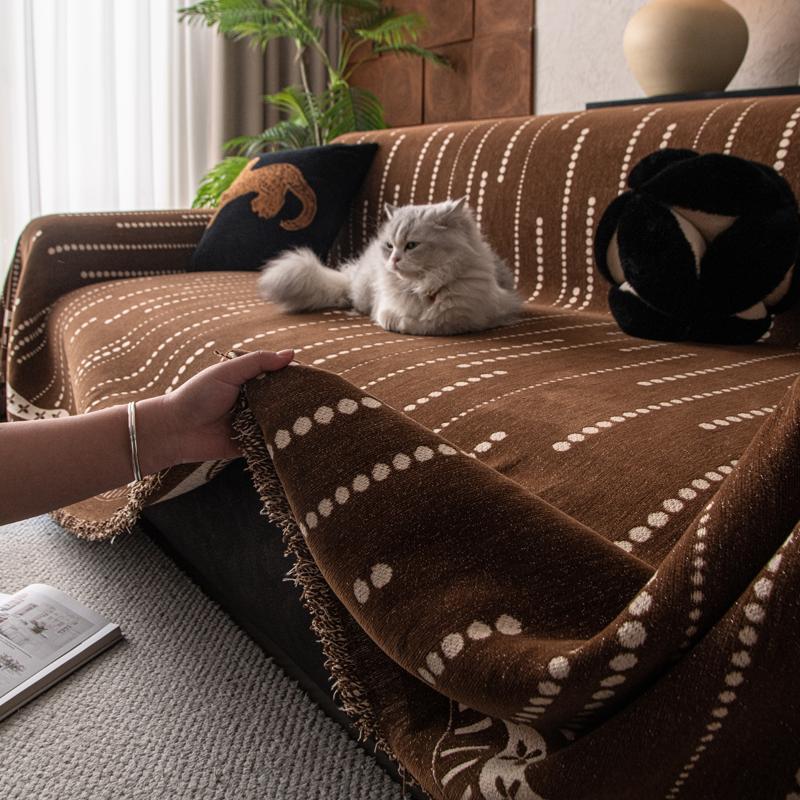 Fundas de Sofá Engrosadas Nórdicas Color Sólido Antideslizantes Protector de Sofá Funda Cubre Sofá Manta para Silla para Decoración de Sala de Estar Accesorios