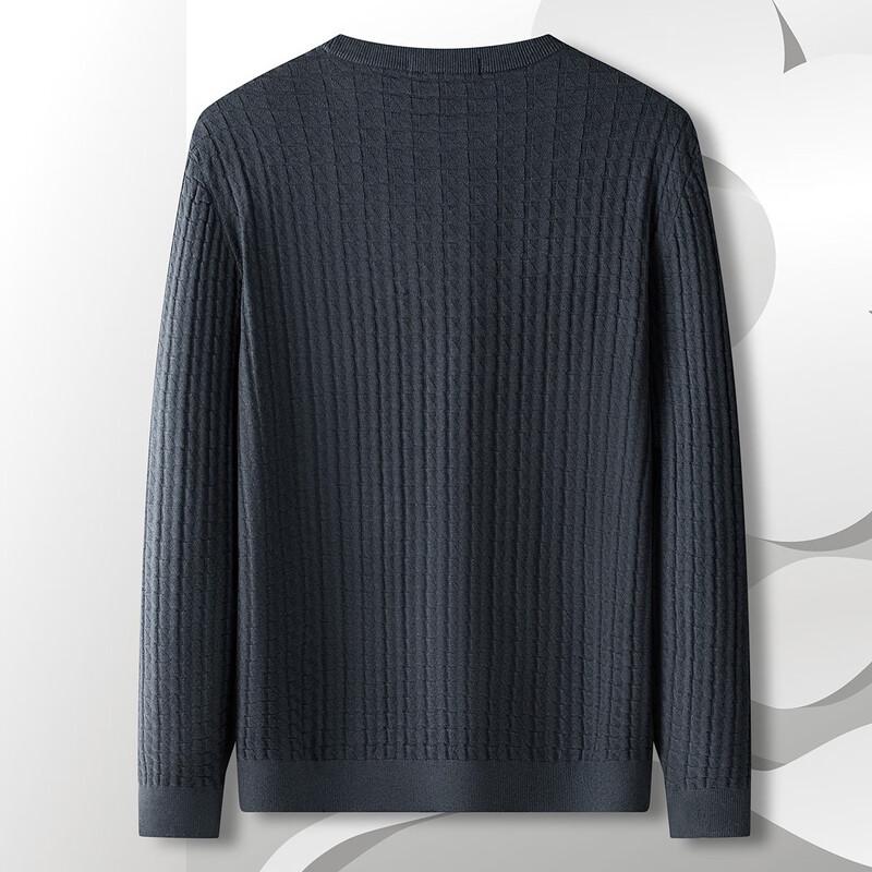 MONTAGUT Herren Karierter Rundhals Pullover Wollmischung