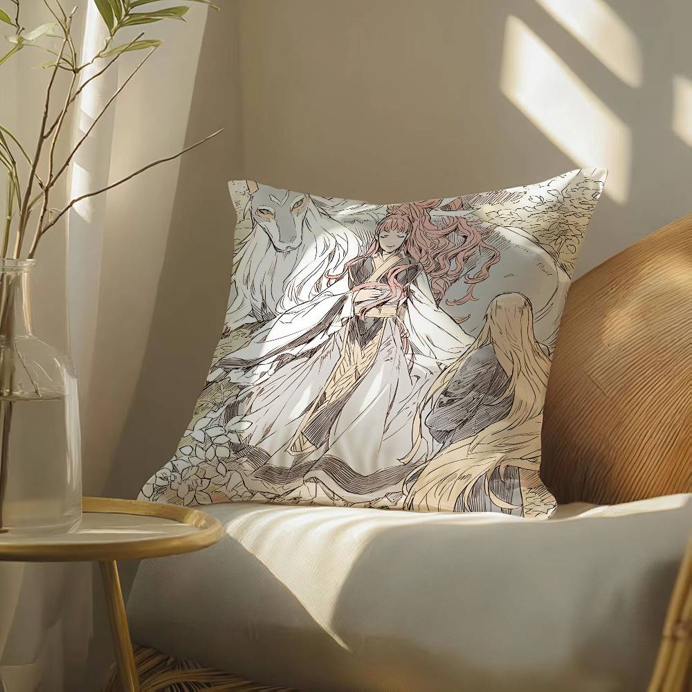 Beautiful Cool Comics The Twelve Kingdoms-K Pillow Case Silky elegant Comfort Sofa Bed  Invisible zipper Beach pillowcase