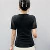 Summer Women's Draped Design O-Neck T-Shirt Trendy Elegant Short Sleeve Mesh Tops New Casual Fairy Tees Blouse