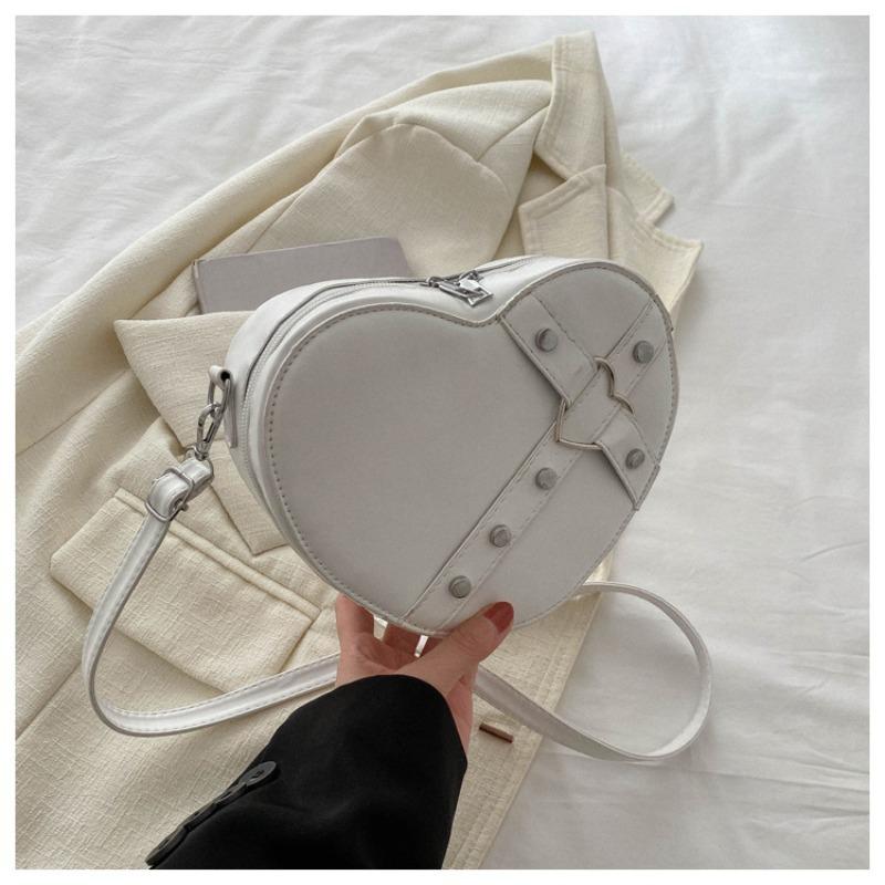 

Personalized rivet love popular fashion trend texture new trendy with foreign style crossbody shoulder women s bag белый