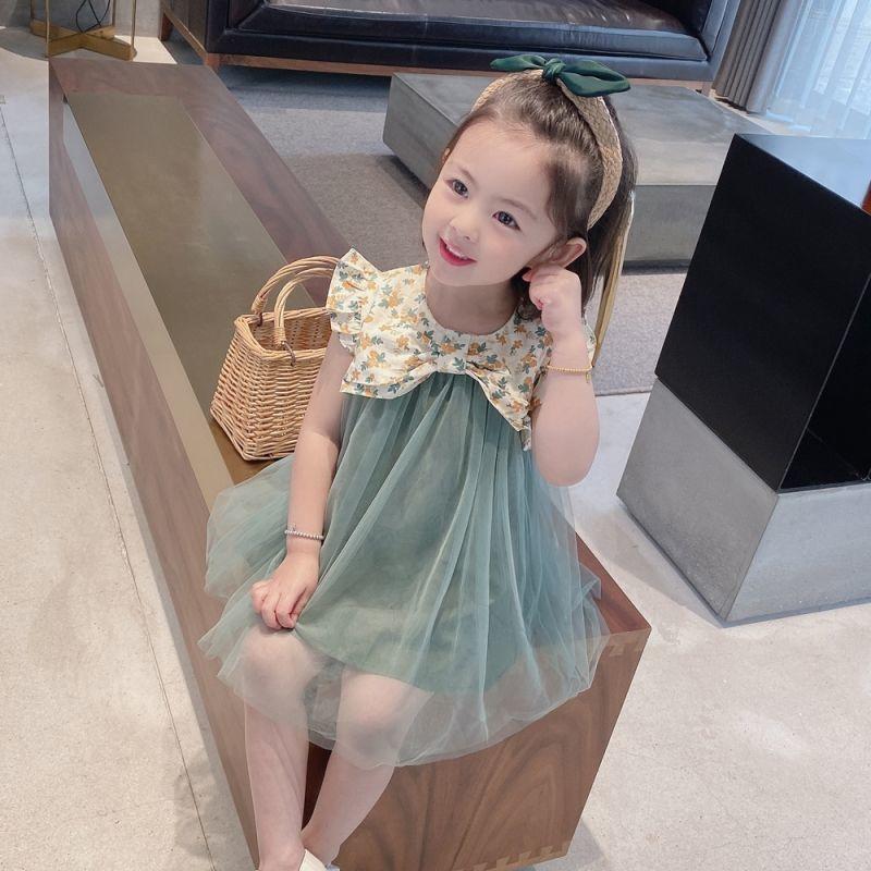 

Платье для девочек, летнее платье, детское газовое платье, летнее платье принцессы с цветочным принтом для маленьких девочек 130
