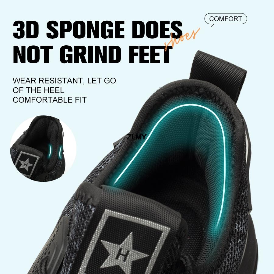 ZLMY New Safety Shoes Men Lightweight Steel Toe Sneakers Puncture Proof Comforty Work Safety Boots Man Construction Work Shoes