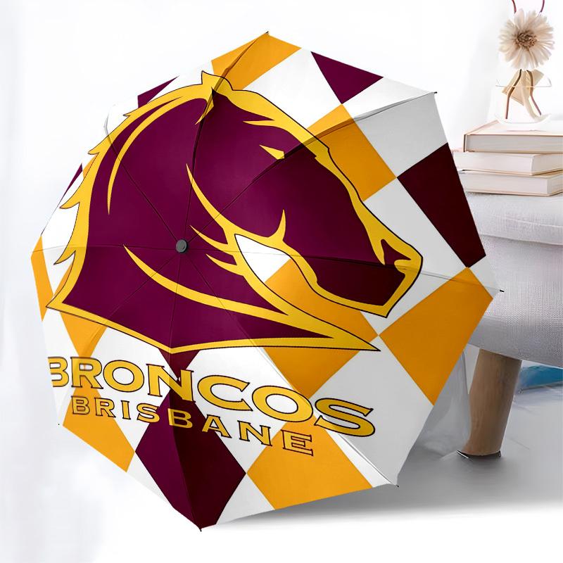 Broncos, Brisbane Automatic Opening and Closing, 8 rib Structure Portable Umbrella, Suitable for Men and Women in All Seasons Perfect Gift