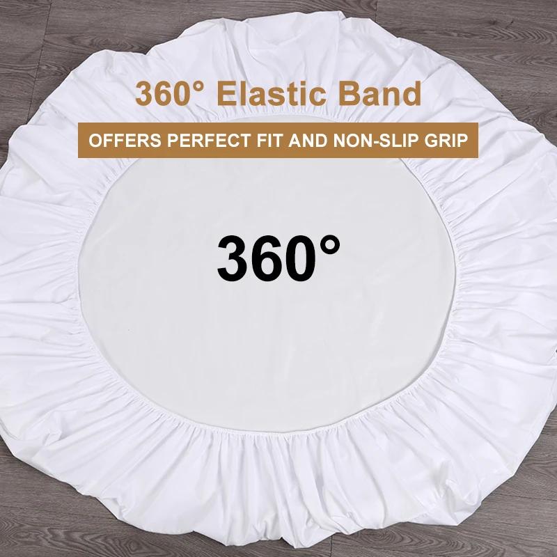 HOMZY Waterproof Bed Fitted Sheet Soft Breathable Mattress Cover