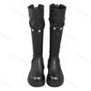 Fashion Women Chunky Platform Knee-High Boots Punk Leather Long Boot Woman High Heels New Autumn Winter Knight Boots Motorcycle Booties