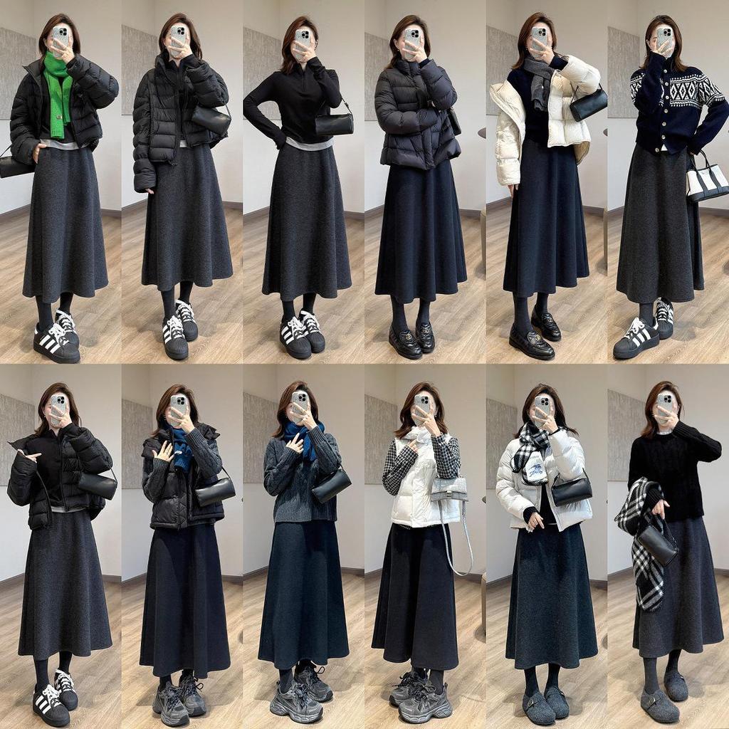 Timeless Wool Umbrella Skirt [2 Lengths]: Elegant, Warm Winter Midi Skirt for 2025