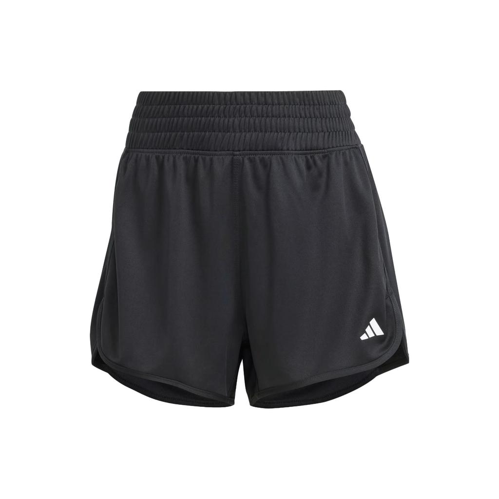 Adidas Pacer Essentials Knit High-Rise Shorts With Solid Logo Women Shorts Black IQ2576