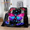 D Cartoon Dream Butterfly Flower Soft Plush BlanketFlannel Blanket Throw Blanket for Living Room Bedroom Bed Sofa Picnic Cover