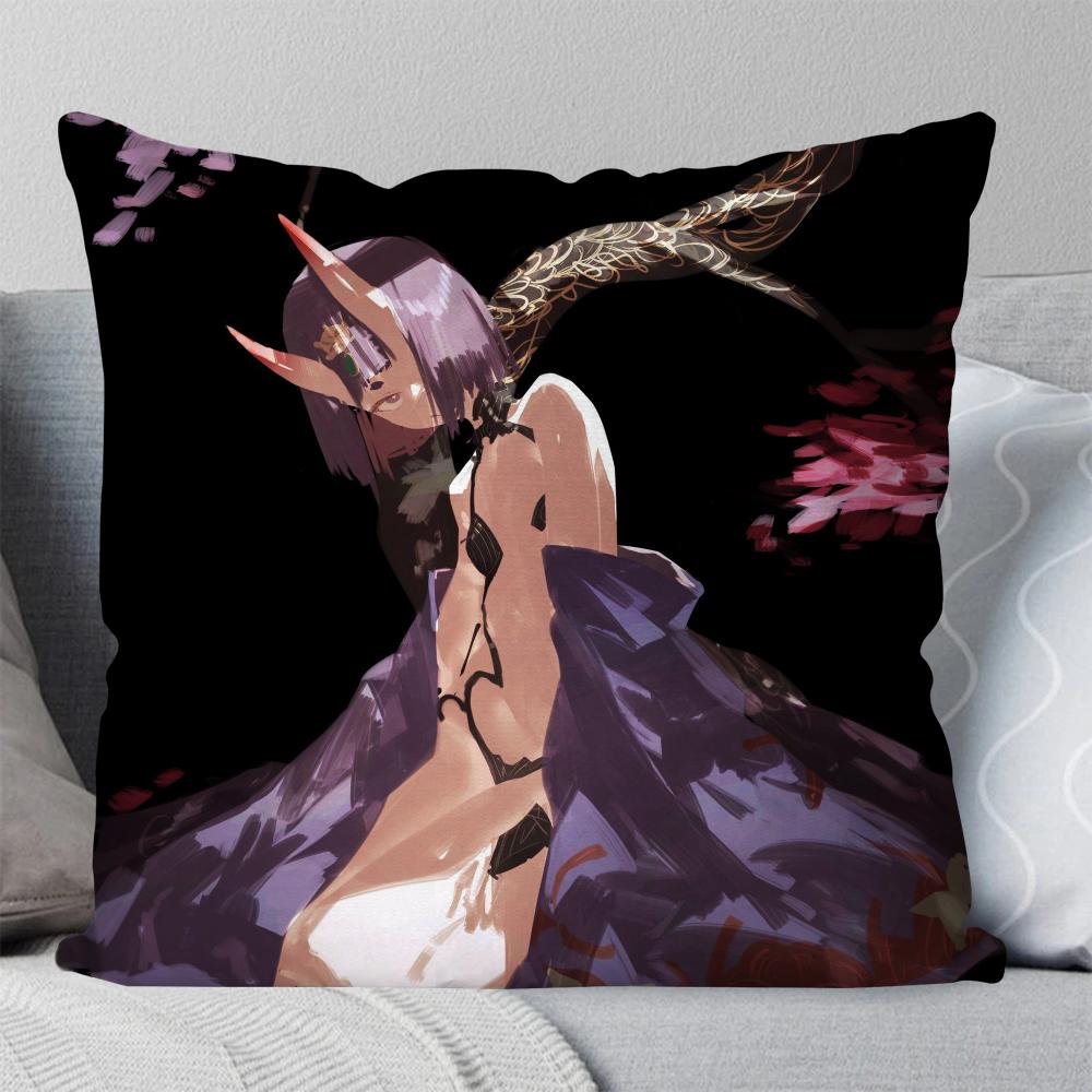 Shuten Douji Animiertes Spiel Fate Grand Order Kissenbezug Quadratisches Kissen Schlafzimmer Sofa Freizeit Auto Wohnzimmer Heimdekoration 40X40
